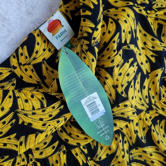 Farm Rio x Anthropologie Banana One-Shoulder Ruffle Tiered Midi Dress - Picture 4 of 11